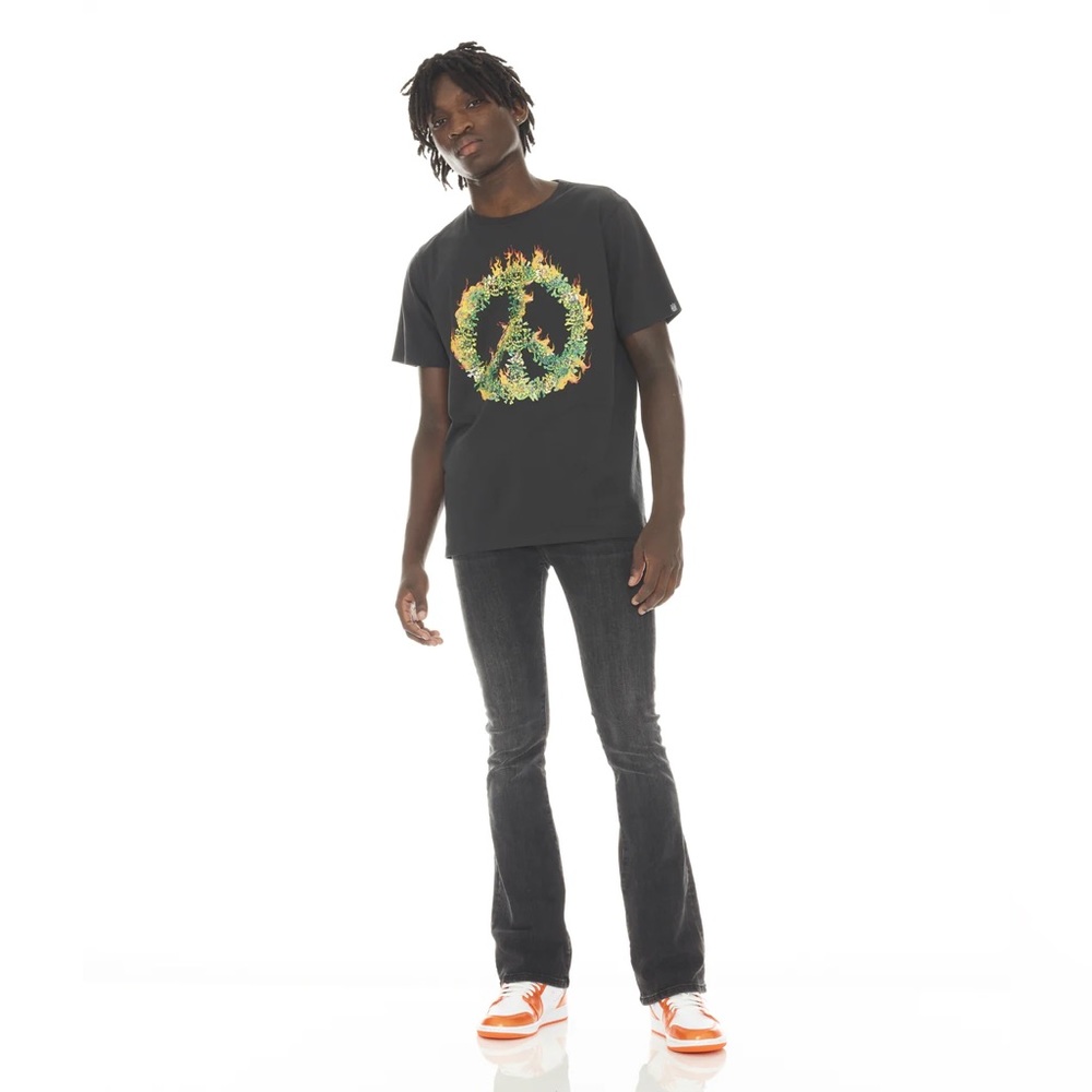 T-SHIRT CREW NECK "PEACE IN CHAOS" IN PEAT - Cult of Individuality - new w tags - Picture 4 of 5